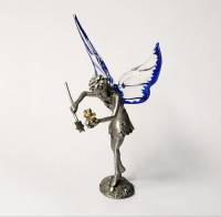 Сувенир Фея Amilie с мышкой 9 см металл кристаллы Crystal Art новый