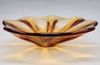 Салатник фруктовница цветное стекло гутная техника 29 х 7 см