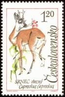 (1963-068) Марка Чехословакия "Косуля"    Животные III O