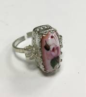 Перстень "Финифть", серебрение (сост. на фото)