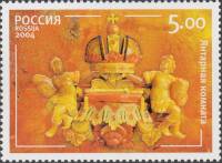 2004-042 Марка Россия Фрагмент рамы  Янтарная Комната III O