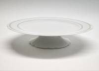 Тортница блюдо тарелка на ножке фарфор Начало 20 века По заказу Маркова и Благушина 