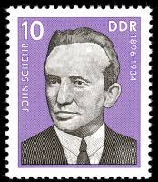 (1976-004) Марка Германия (ГДР) "Джон Шер"    Деятели Рабочего движения III Θ