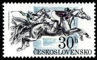 (1978-051) Марка Чехословакия "Скачки галопом"    Скачки в Пардубице III Θ