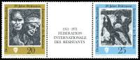 (1971-051) Лист (2 м + куп) Германия (ГДР) "Повстанцы"    Сопротивление III O