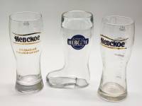 Пивные бокалы Невское 0,5 л 3 штуки стекло сапожок и стандартные