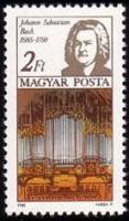 (1985-042) Марка Венгрия "Иоганн Себастьян Бах"    Международный год музыки. Композитры II Θ