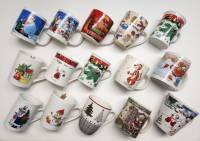 Кружки чашки чайные кофейные Новогодняя тематика поздравления 15 штук