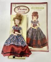 Кукла фарфор Дамы эпохи 12 Кузина Бетта с журналом