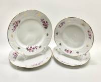 Тарелки десертные рельефные Рига СССР 4 шт 