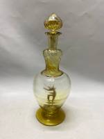 Графин штоф с фигуркой оленя внутри, гутная техника 30 см