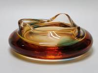 Пепельница конфетница ваза для мелочей цветное карамельное стекло СССР