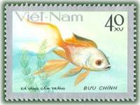 (1977-044) Марка Вьетнам "Белая комета"   Золотые рыбки III Θ