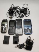 Телефоны мобильные 4 штуки Nokia Siemens Fly работоспособность не проверялась