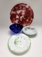 Набор Блюдо Салатник Тарелки Блюдца стекло 10 предметов