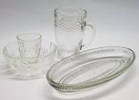 Пивная кружка Стопка Селедочница Салатник стекло СССР винтаж подарок мужчине набор 4 предмета