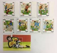 Набор из 7 марок + 1 блока, Камбоджа, Гашёные, III Θ (сост. на фото) 