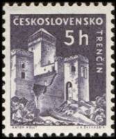 (1960-010) Марка Чехословакия "Тренчинский замок"   Замки и усадьбы (Стандартный выпуск) I O