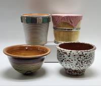 Горшки цветочные кашпо 4 штуки керамика