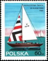 (1965-030) Марка Польша "Класс Вега"   Чемпионат мира по парусному спорту II Θ