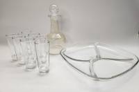 Менажница Графин и 7 стопок стекло