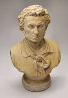 Статуэтка бюст А. С. Пушкин гипс СССР 40-е годы