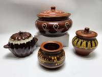 Горшочки для запекания глиняные 4 штуки разные керамика