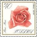 (1966-048) Марка Польша "Дальний Восток (Рис.18х33мм.)"   Садовые цветы II Θ