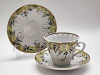 Чайная кофейная пара и блюдце ЛФЗ Осень  фарфор 