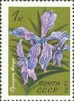 1971-121 Марка СССР Орхидея ванда   Тропические и субтропические растения III O