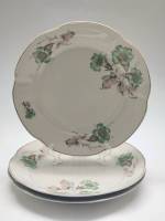 Тарелки столовые 3 шт фарфор сервиз хмель Польша Chodziez 1960-е винтаж