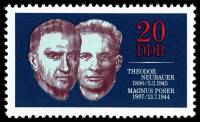 (1970-078) Марка Германия (ГДР) "Т. Нойбауэр и М. Позер"    Сопротивление II Θ