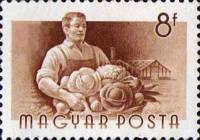 (1955-018) Марка Венгрия "Крестьянин"    Профессии (Стандартный выпуск) II Θ