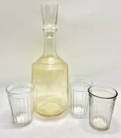 Графин штоф + 3 стакана граненых СССР