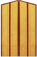 Погоны СССР "Офицерские, общевойсковые, 1 полоса" 16 см 