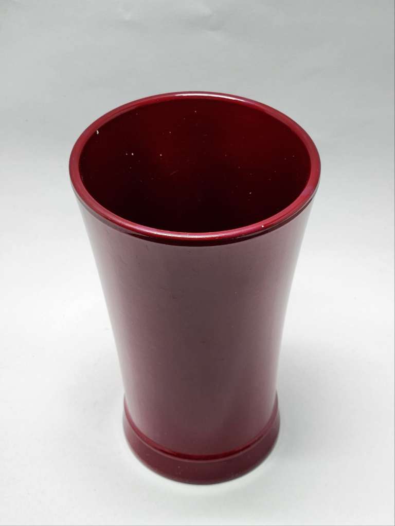 Ваза керамика обливная бардовая темно-красная Германия