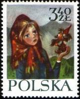 (1962-081) Марка Польша "Мария и домовой"   Сказка М. Конопницкой III Θ
