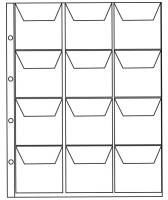 Лист в альбом Numis на 12 монет. Упаковка (10 шт.). СомС, #1922012