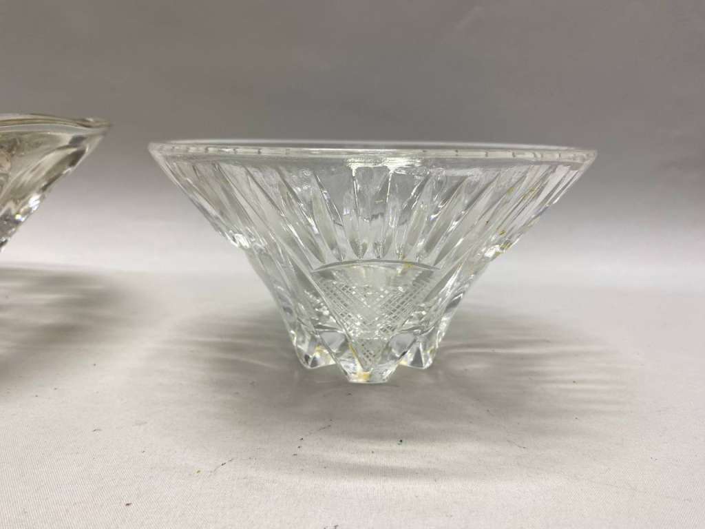 Салатник хрусталь, стекло 2 шт СССР