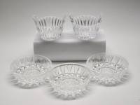 Розетки Икорницы Салатники небольшие набор сервировочной посуды 5 предметов хрусталь СССР