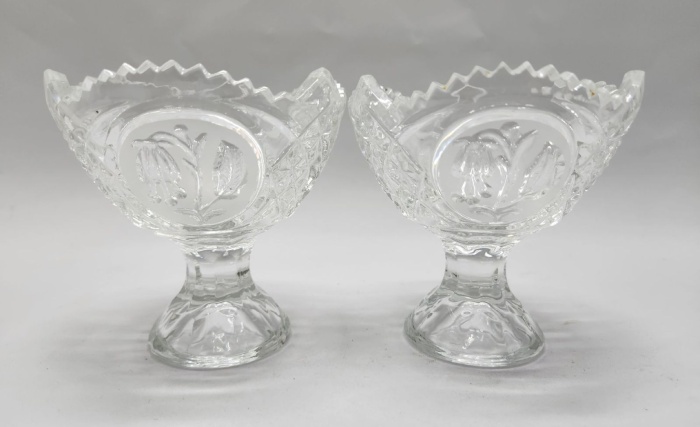 Креманки на ножках 2 шт хрусталь СССР