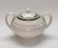 Сахарница Пролетарий 50-е годы СССР с зеленой полоской