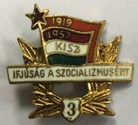 Значок Знак СССР "Ifjusag a szocializmusert 3" На булавке 