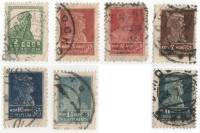 1924-год Серия Набор марок 7 шт СССР Перф рам 14¼:14¾ Без ВЗ  Стандартный выпуск II Θ