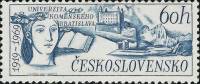 (1969-86) Марка Чехословакия "50 лет Университету Братиславы"    Годовщина научных и культурных учре