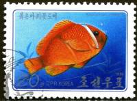 (1986-016) Марка Северная Корея "Томатный клоун"   Рыбы III Θ