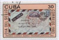 (1983-026) Марка Куба "Авиапочта из Испании"    День почтовой марки III Θ