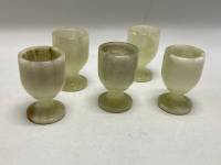 Рюмки из натурального камня 5 шт (состояние на фото)
