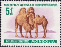 (1968-001) Марка Монголия "Двугорбый верблюд"    Молодые животные II Θ