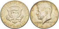 1967 Монета США 50 центов 2. Серебро, 400 Кеннеди Серебро Ag 400  XF
